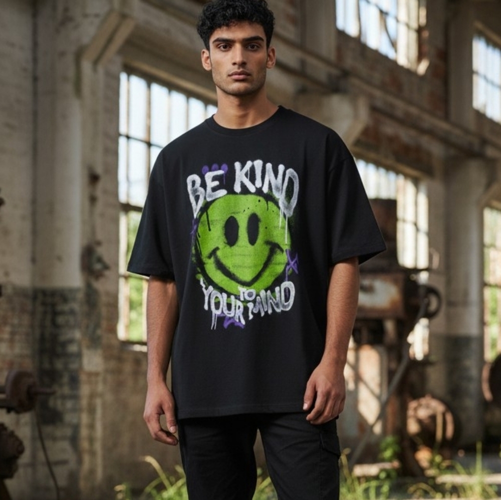 Be Kind Your Mind Men's T-Shirt - Black and Green